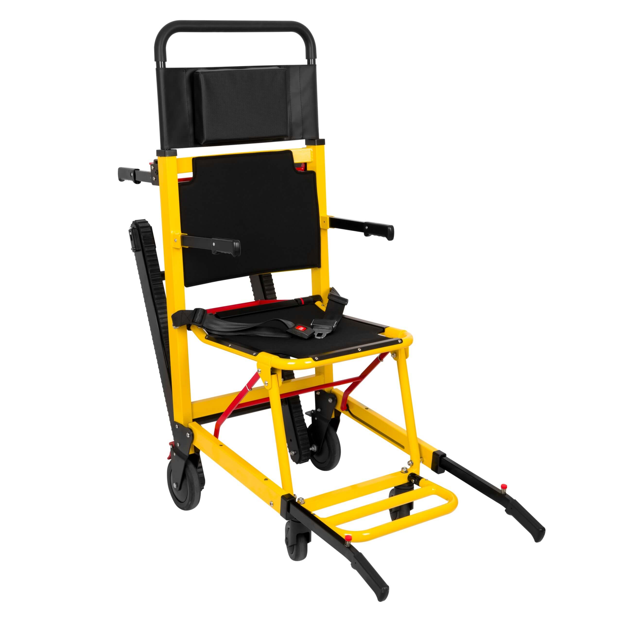 Krzesło ewakuacyjne manualne przeznaczone do bezpiecznego transportu osób o ograniczonej mobilności po schodach